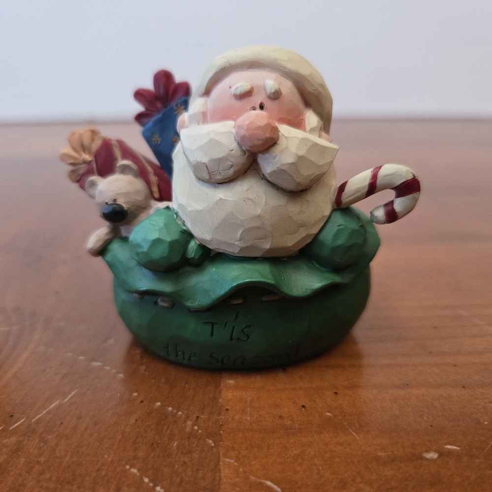 Santa in Toy Bag Resin Figurine - Shelly Comisky 2009 - Holiday Christmas
